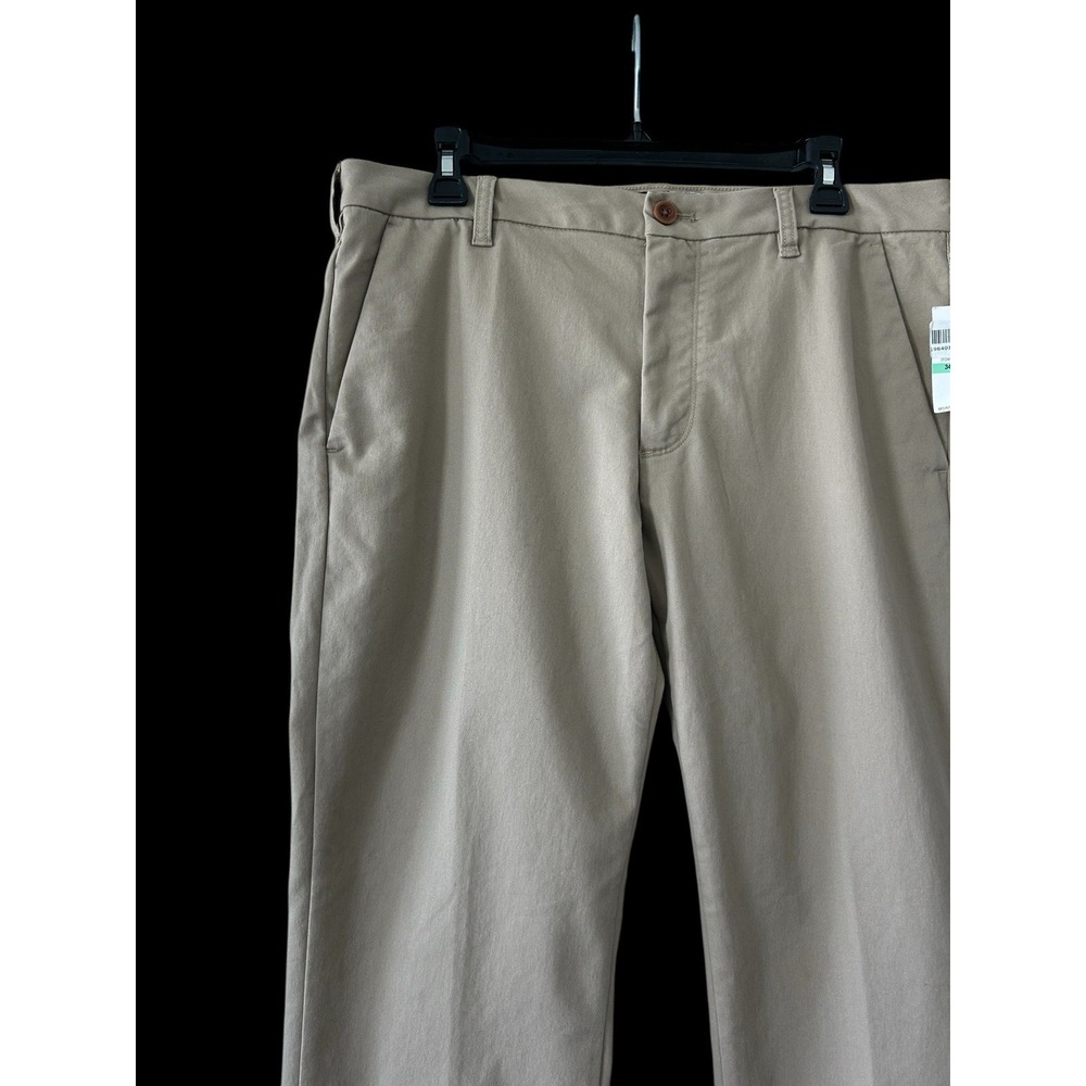 NEW Men's Izod Sports Flex‎ Khaki Tan Pants Performance Stretch 34x30 Sport Golf - Picture 3 of 12